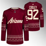 arizona coyotes #92 logan cooley garnet alternate pro jersey