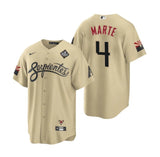 arizona diamondbacks #4 ketel marte gold 2023 world series city connect cool base