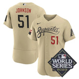 arizona diamondbacks #51 randy johnson city connect collection jersey flex base