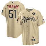 arizona diamondbacks #51 randy johnson gold 2023 world series city connect cool