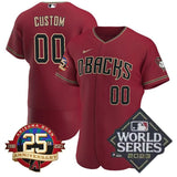 arizona diamondbacks custom flex base jersey red