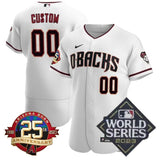 arizona diamondbacks custom flex base jersey white