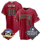 arizona diamondbacks custom jersey cool base red