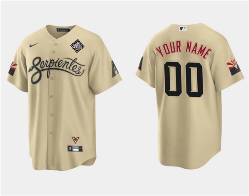 arizona diamondbacks customized gold 2023 world series city connect cool base