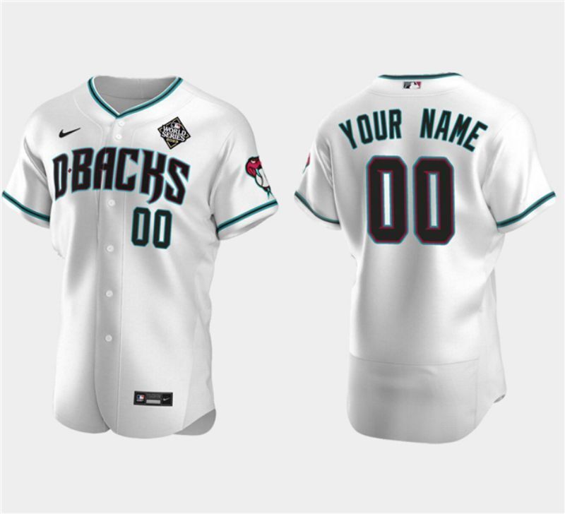 arizona diamondbacks customized white 2023 world series flex base jersey