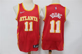 atlanta hawks #11 trae young Hawks 11 # New Season Red 75 Anniversary Laser Diamond Edition logo New Jersey Style 4
