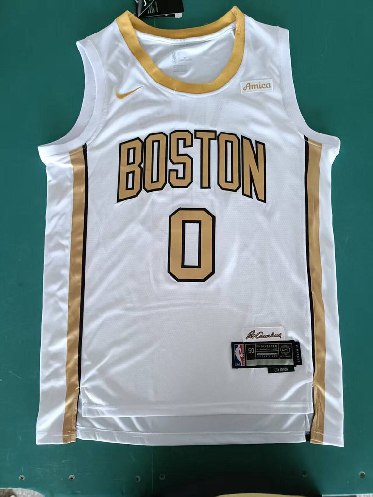 boston celtics #0 jayson tatum white Celtics 0 City Edition Style 2