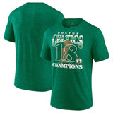boston celtics kelly green 18-time nba finals champions tri-blend t-shirt