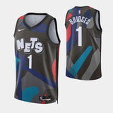 brooklyn nets #1 mikal bridges 2023-24 city edition swingman jersey Basketball Jersey