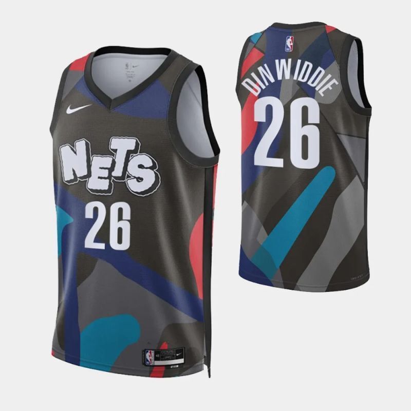brooklyn nets #26 spencer dinwiddie 2023-24 city edition swingman jersey
