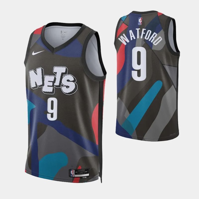 brooklyn nets #9 trendon watford 2023-24 city edition swingman jersey