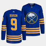 buffalo sabres #9 zach benson home royal jersey