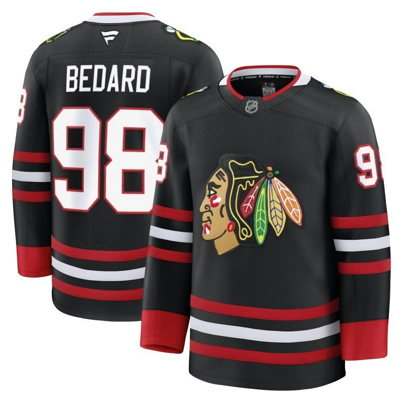 chicago blackhawks #98 connor bedard alternate premium jersey - black_conew1