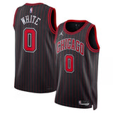chicago bulls #0 coby white unisex swingman jersey - statement edition - black