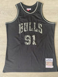 chicago bulls #91 dennis rodman 1997-98 leather snakeskin Bulls 91 # Rodman 97-98 Black Embroidered Jersey Style 2