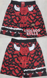 chicago bulls black red shorts (run small)