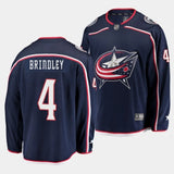 columbus blue jackets #4 gavin brindley home navy jersey 2023 nhl draft