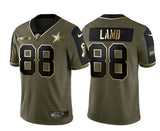 dallas cowboys #88 cee deelamb 21 Salute Gold Text
