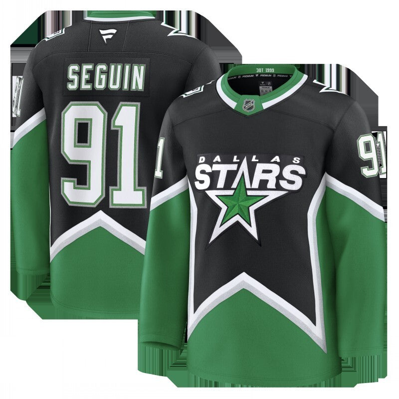 dallas stars #91 tyler seguin alternate premium jersey - black