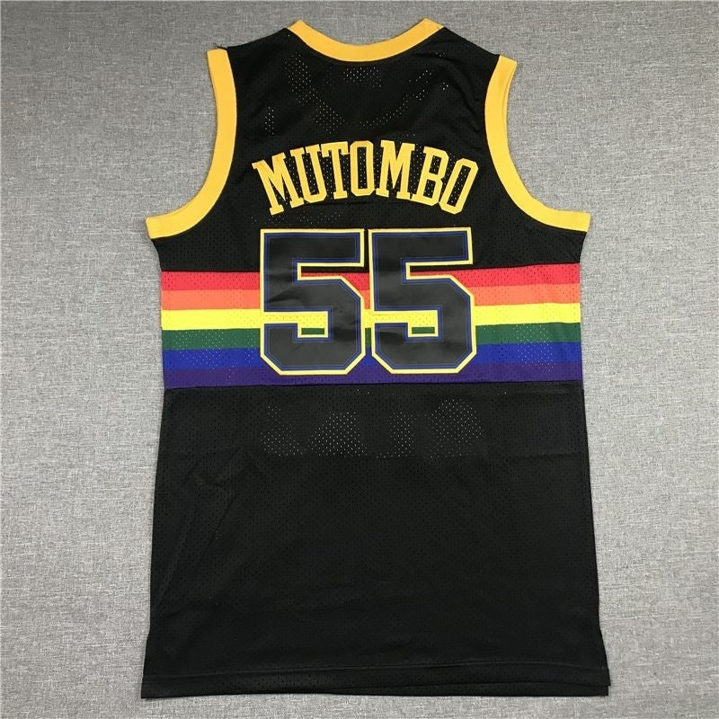 denver nuggets #55 dikembe mutombo Nuggets 55 Black Edition Style 2