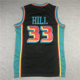 detroit pistons #33 grant hill Pistons 33 Black Retro Logo Style 4