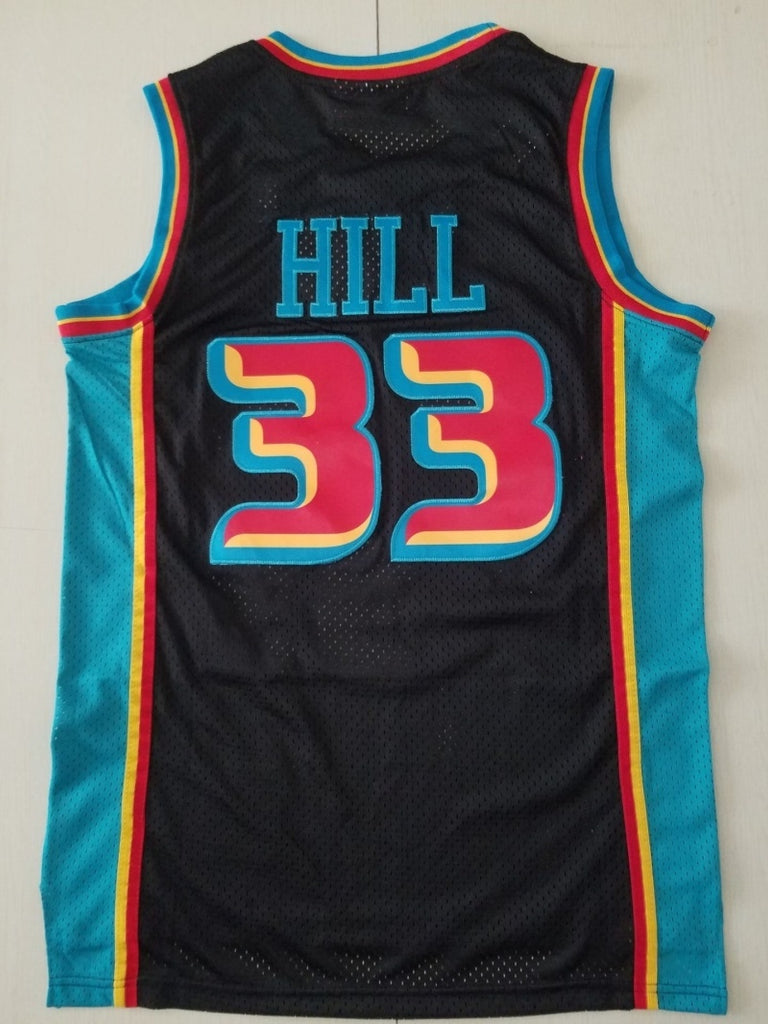 detroit pistons #33 grant hill Pistons 33 Retro Black s-xxl Style 1