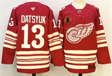 detroit red wings #13 pavel datsyuk red 2025-26 with a patch centennial premium