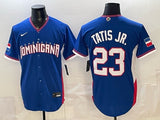 dominican republic baseball #23 fernando tatis jr. Blue 2026 world