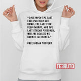 Black Text Cree Indian Proverb Unisex T-Shirt