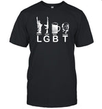 Lil Nas X Lgbt Liberty Guns Beer Pro Donald Trump Tee Obamas Cousin Again
