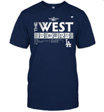 Los Angeles Dodgers Royal 2022 NL West Division Champions Locker Room T-Shirt