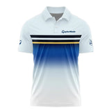 Golf 2024 PGA Championship Taylor Made Polo Shirt Sports Light Blue Black Stripe All Over Print Polo