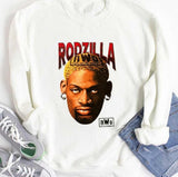 90's Rodzilla Dennis Rodman Basketball Player Vintage Graphic Unisex T-shirt