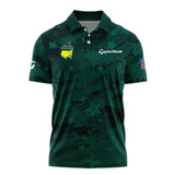 Dark Green Stars Pattern Grunge Background Masters Tournament Taylor Made Polo Shirt Style Classic Polo Shirt