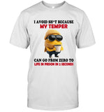 I AVOID SHT BECAUSE MY TEMPER CAN GO FROM ZERO TO LIFE IN PRISON IN 2 SECONDS