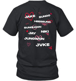 JVKE X Enhypen Names T Shirt