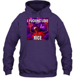 I Fucking Love Rice Skeleton Hoodie