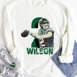 #2 Zach Wilson Football Pros Retro Graphic Unisex T-shirt
