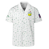 Golf Masters Tournament Callaway Hawaiian Shirt Augusta Icons Pattern White Green Golf Sports All Ov