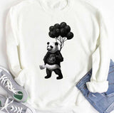 Black Panda Wearing NF Hoodie Lost Black Balloons Unisex T-Shirt