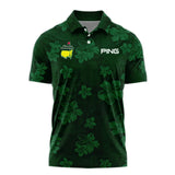 Hawaiian Tribal Elements And Hibiscus Flowers Patchwork Golf Masters Tournament Ping Polo Shirt Styl