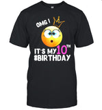 Girl Emoji Omg It’s My 10Th Birthday shirt
