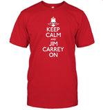 Jeff Fowler Wearing Keep Calm And Jim Carrey On Shirt