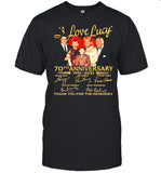 I Love You 70th Anniversary 1951 2021 Thank You For The Memories Signature shirt