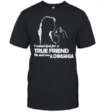 Girl I Asked God For A True Friend He Sent Me A Chihuahua shirt_1