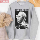 Black White Elton John Photo Unisex T-Shirt
