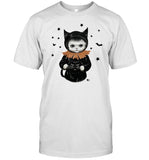 Josedelreyyy Wearing Spooky Cat Shirt
