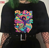1 2 3 Psychedelic 100 Anime Coloful Fanart Unisex T-shirt