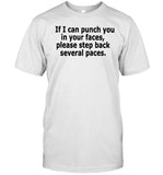 If I Can Punch You In Your Face Please Step Back Several Paces Tee