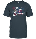 Living Fully Born to Sparkle Tee in Denim shirt